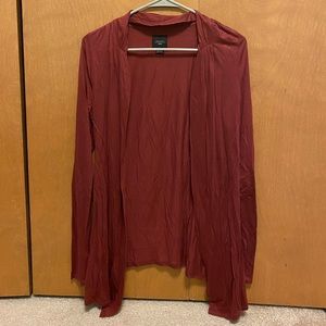 Anthropologie Maroon Deletta Open Cardigan